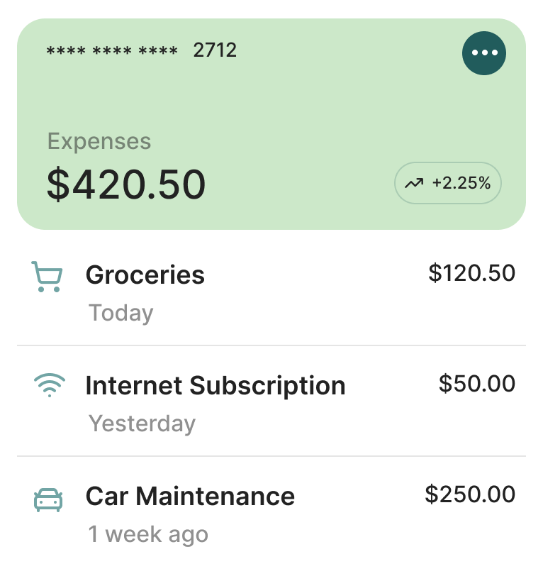Billr expense tracking dashboard